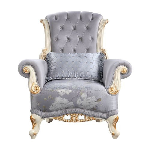 ACME LV00256 Galelvith Chair with 1 Pillow  1
