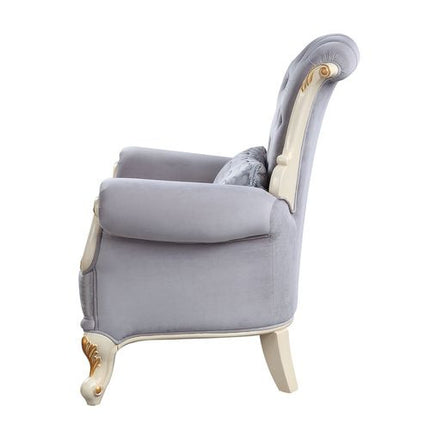 ACME LV00256 Galelvith Chair with 1 Pillow  2