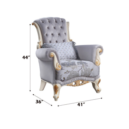 ACME LV00256 Galelvith Chair with 1 Pillow  5