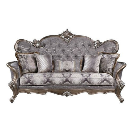ACME LV00299 Elozzol Sofa with 5 Pillows  1