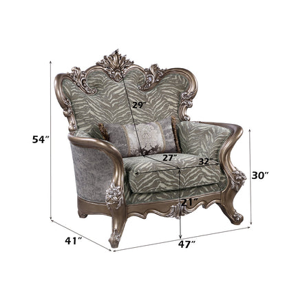 ACME LV00301 Elozzol Chair with 1 Pillow  6
