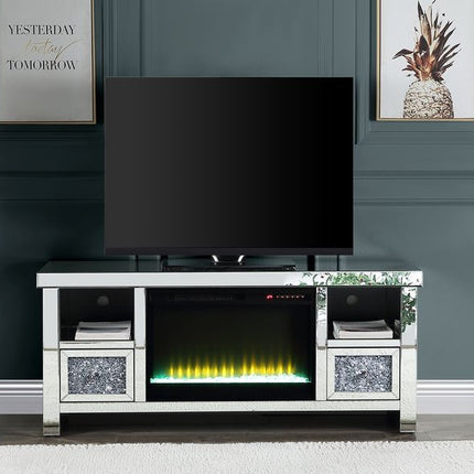 ACME LV00313 Noralie TV Stand with Fireplace