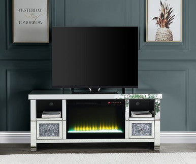 ACME LV00313 Noralie TV Stand with Fireplace ACME Furniture