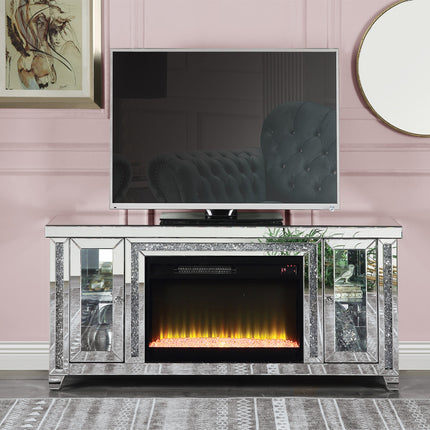 ACME LV00315 Noralie TV Stand with Fireplace