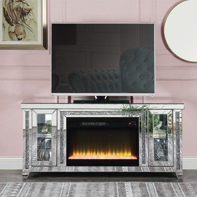 ACME LV00315 Noralie TV Stand with Fireplace ACME Furniture