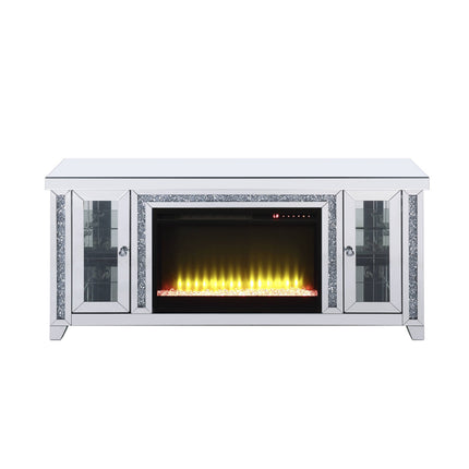 ACME LV00315 Noralie TV Stand with Fireplace  2