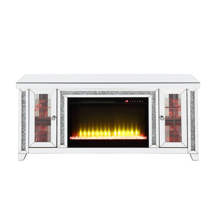 ACME LV00315 Noralie TV Stand with Fireplace  5
