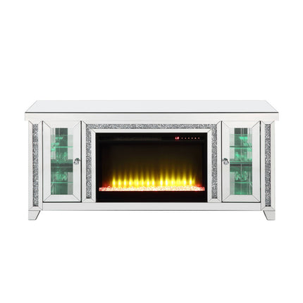 ACME LV00315 Noralie TV Stand with Fireplace  6