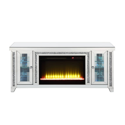 ACME LV00315 Noralie TV Stand with Fireplace  7