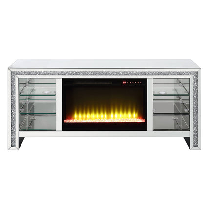 ACME LV00317 Noralie TV Stand with Fireplace  2