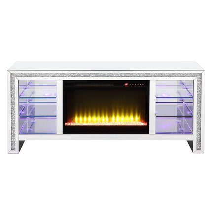 ACME LV00317 Noralie TV Stand with Fireplace  5