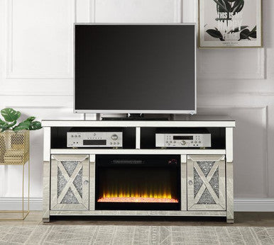 ACME LV00318 Noralie TV Stand with Fireplace ACME Furniture