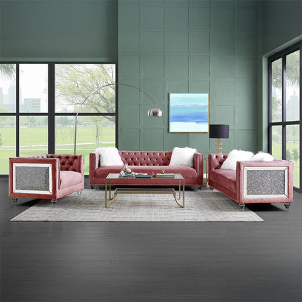 ACME LV00327 Heiberoii Pink Sofa  6