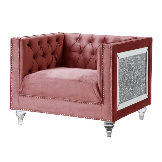 ACME LV00329 Heiberoii Pink Chair  1