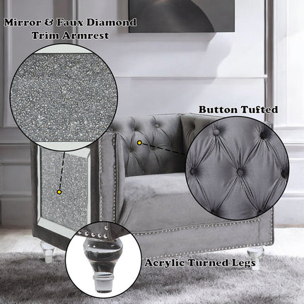 ACME LV00332 Heiberoii Gray Chair  10