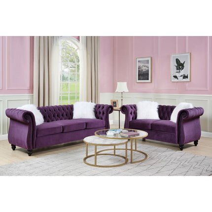 ACME LV00340 Thotton Sofa with 2 Pillow  3