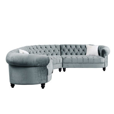 ACME LV00344 Qulan Sectional Sofa with 2 Pillow ACME Furniture