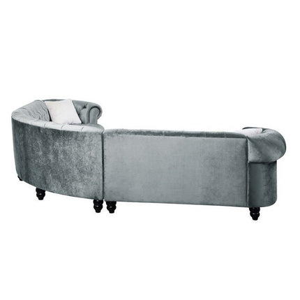 ACME LV00344 Qulan Sectional Sofa with 2 Pillow  1