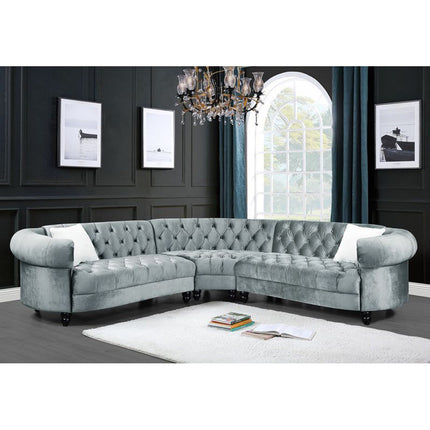 ACME LV00344 Qulan Sectional Sofa with 2 Pillow  2