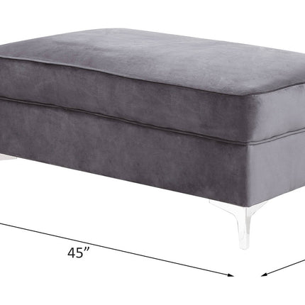 ACME LV00369 Bovasis Light Gray Ottoman  3