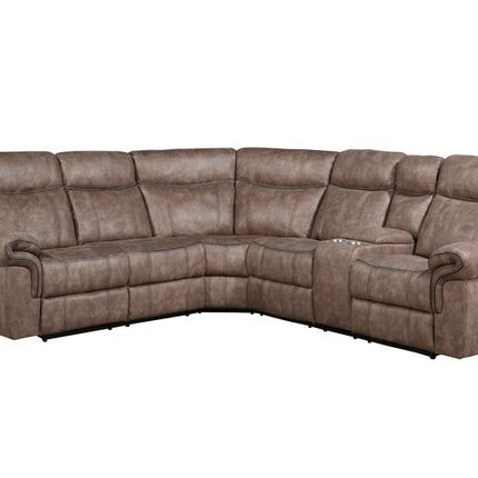 ACME LV00397 Dollum Chocolate Sectional Sofa  1
