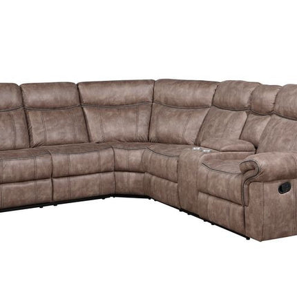 ACME LV00397 Dollum Chocolate Sectional Sofa  2