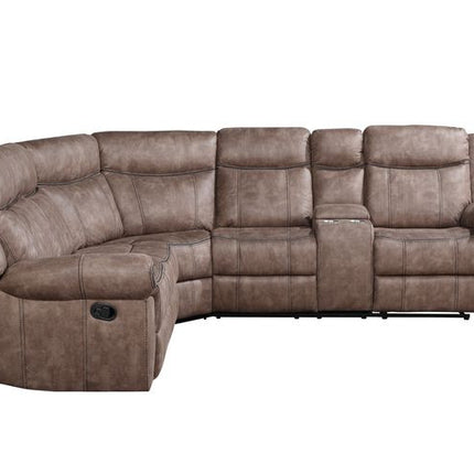 ACME LV00397 Dollum Chocolate Sectional Sofa  3