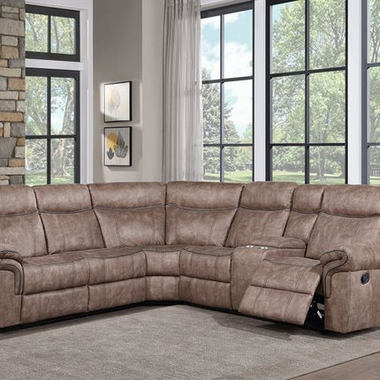 ACME LV00397 Dollum Chocolate Sectional Sofa