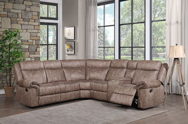 ACME LV00397 Dollum Chocolate Sectional Sofa ACME Furniture