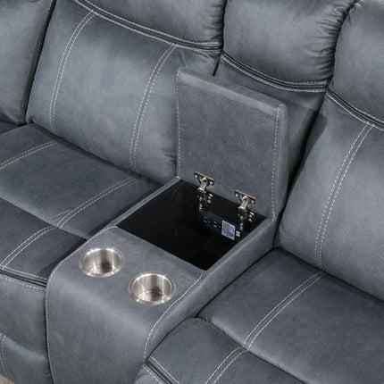 ACME LV00398 Dollum Gray Sectional Sofa  6