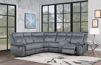 ACME LV00398 Dollum Gray Sectional Sofa ACME Furniture
