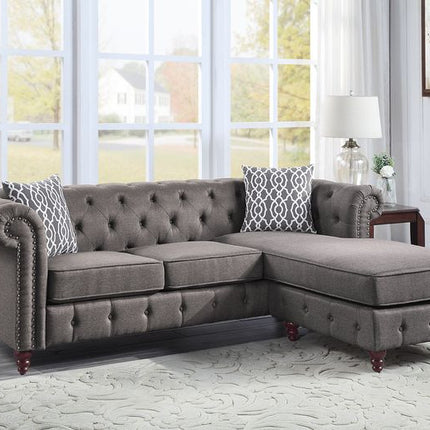 ACME LV00499 Waldina Brown Sectional Sofa