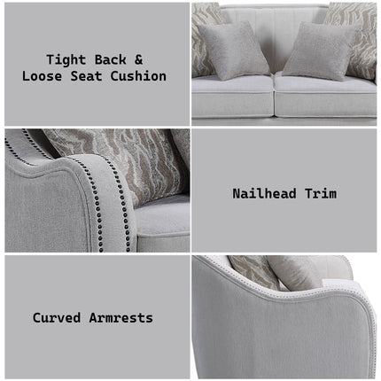 ACME LV00579 Mahler Loveseat with 4 Pillow  6