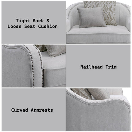 ACME LV00580 Mahler Chair with 2 Pillow  8