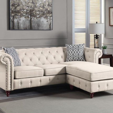 ACME LV00643 Waldina Beige Sectional Sofa