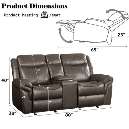 ACME LV00655 Lydia Motion Loveseat  7