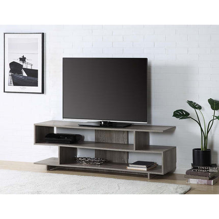 ACME LV00794 Abhay Gray Oak TV Stand  2