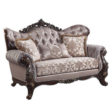ACME LV00810 Benbek Loveseat with 3 Pillows ACME Furniture