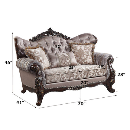 ACME LV00810 Benbek Loveseat with 3 Pillows  4