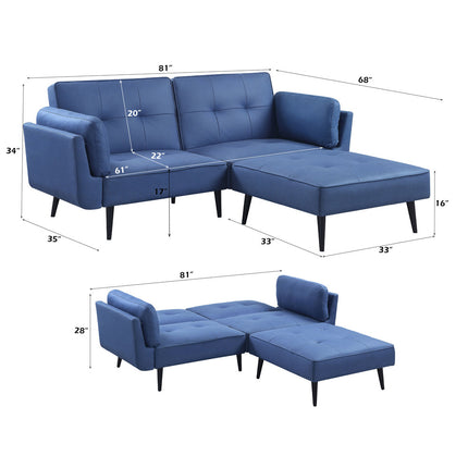 ACME LV00823 Nafisa Adjustable Sofa & Ottoman  10