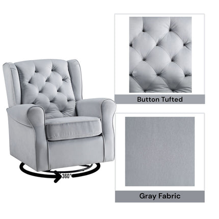 ACME LV00924 Zeger Swivel Chair with Glider  7