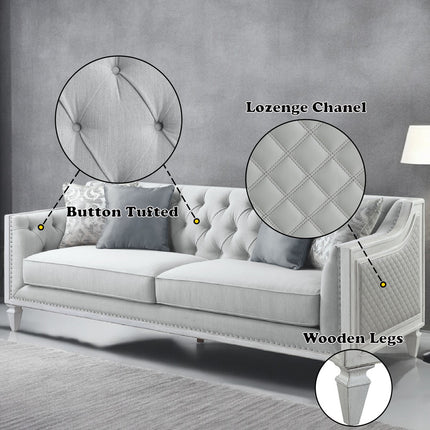 ACME LV01049 Katia Sofa with 4 Pillows  9