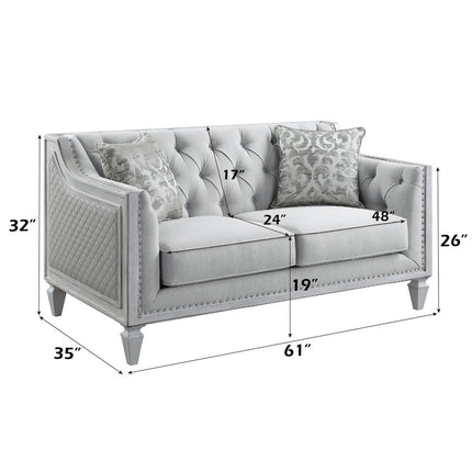 ACME LV01050 Katia Loveseat with 2 Pillows  8