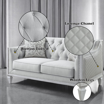 ACME LV01050 Katia Loveseat with 2 Pillows  9