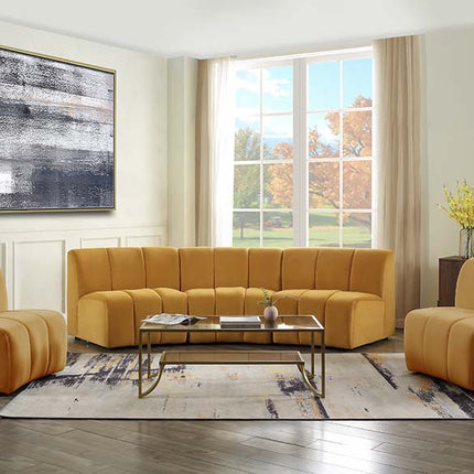 ACME LV01068 Felicia Yellow Modular Chair  4