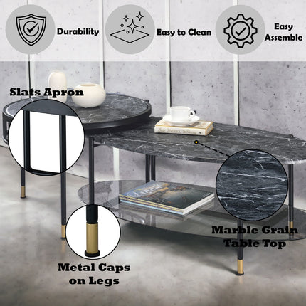 ACME LV01088 Silas Nesting Coffee Table  5
