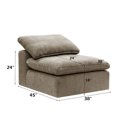 ACME LV01106 Naveen Beige Modular Armless Chair  5