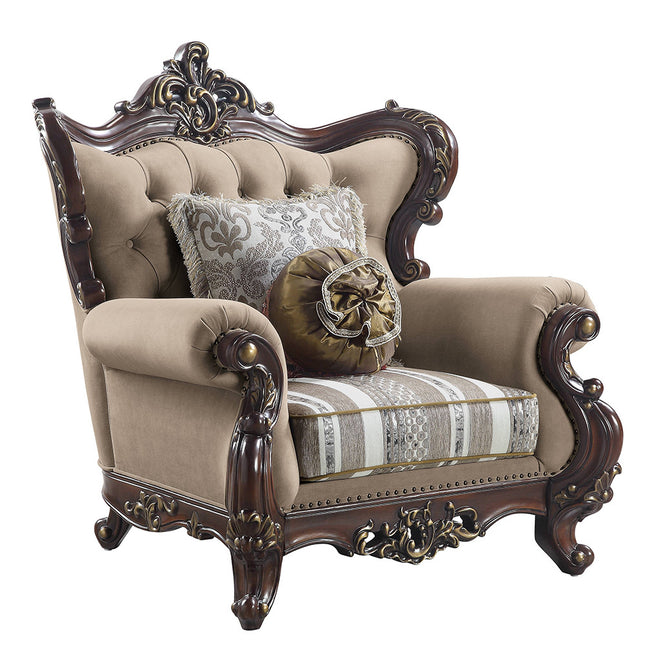 ACME LV01124 Ragnar Chair with 2 Pillows  1