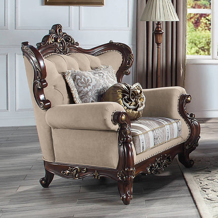 ACME LV01124 Ragnar Chair with 2 Pillows