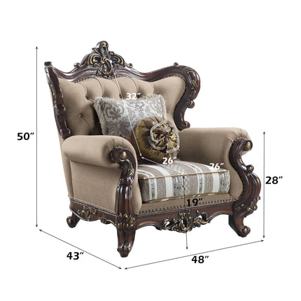 ACME LV01124 Ragnar Chair with 2 Pillows  6